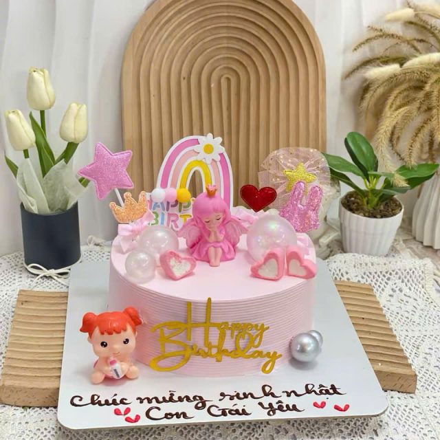 BT005 - Bánh sinh nhật - thôi nôi bé gái