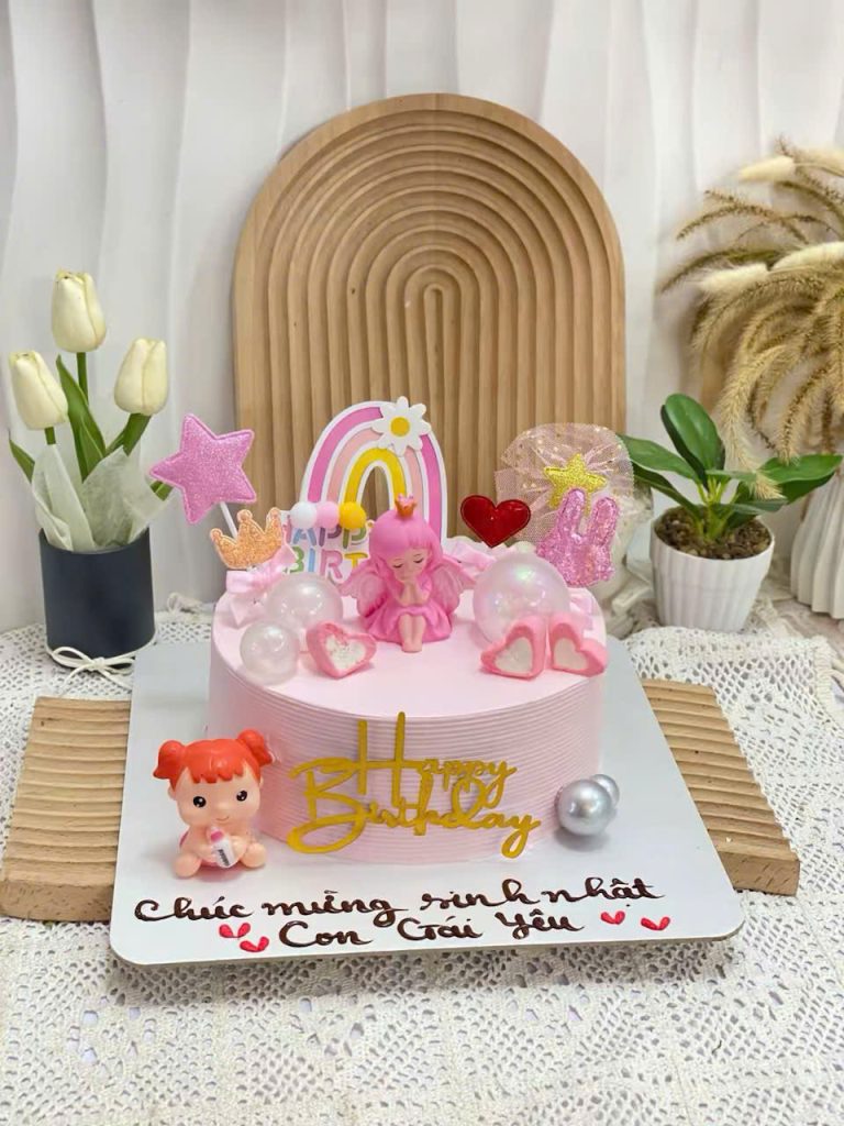 BT005 - Bánh sinh nhật - thôi nôi bé gái